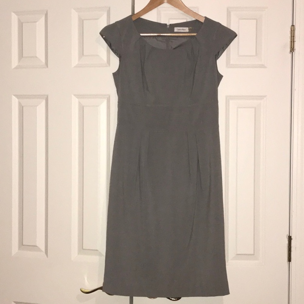 Gray Calvin Klein Classic Dress, Size 6